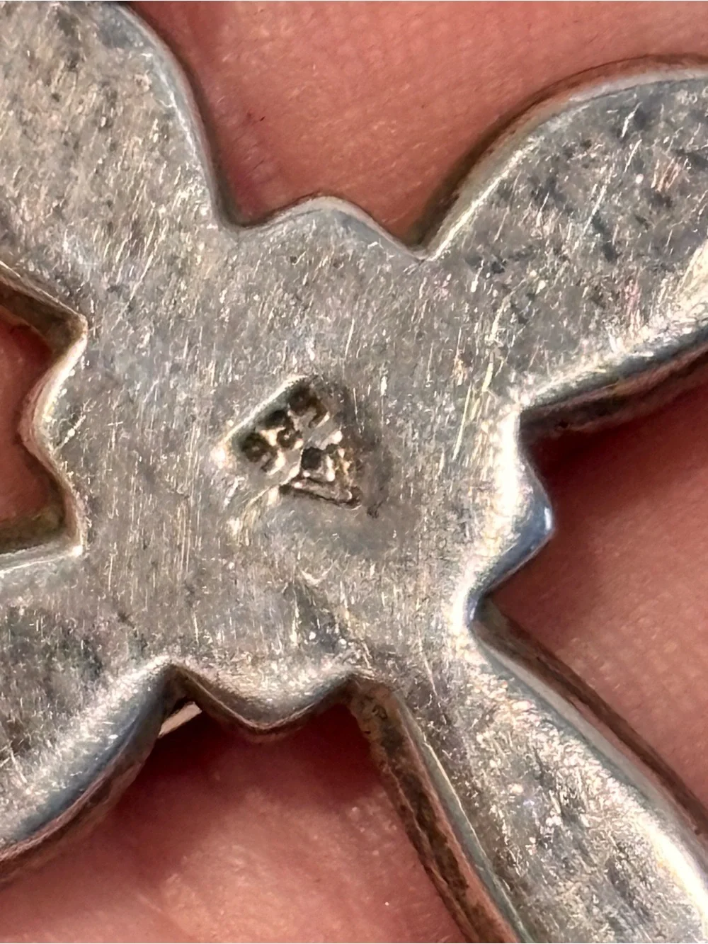 Vintage 925 Sterling Silver Designer Cross Pendant